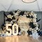 Black and Gold Balloons, 12 Inch 35PCS Black and White Balloons with Metallic Gold Latex Balloon